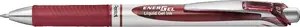 Шариковая гелевая ручка с выдвижным стержнем Pentel Energel BL77, бордовая паста, бордовый/серебристый, 1 шт.