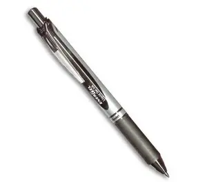 Klipsa atsperpildspalva Pentel Energel XM Klick — melna tinte, melns korpuss, 12 gab.