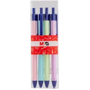 Gel pen MG 0.7 mm blue, set of 4 pastel colors