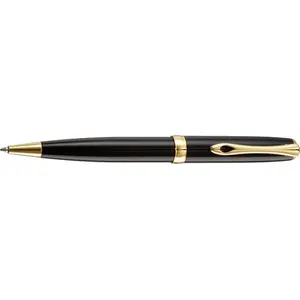 Rollerball pen Diplomat Excellence A2 — black body with gold trim