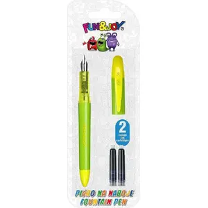 Fountain pen Titanum 385142 green with 2 blue ink cartridges
