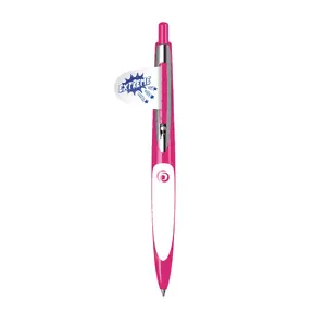 Clip-on retractable ballpoint pen HERLITZ my.pen — blue ink, single piece, clip-on