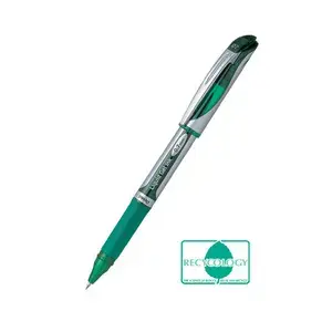 Ручка гелевая с колпачком PENTEL EnerGel BL57-DO — зелёные чернила, зелёно‑серебристый корпус