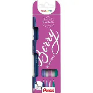 Finelaineru otu pildspalvas PENTEL SES15B-4 — Berry komplekts, 4 gab.