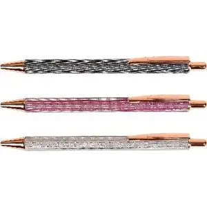 Ballpoint pen Cresco Disco with case — model 368695, retractable metal tip