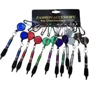 Ballpoint Keychain Pen Adar 12 pcs — compact keyring pen set