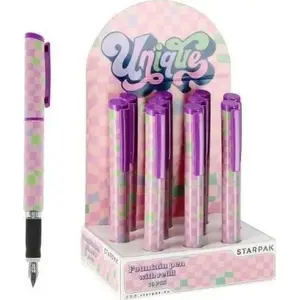 Fountain pen set STARPAK Unique — 10 pieces (bulk school writing pens)