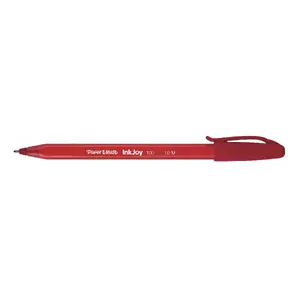 Stick ballpoint pen Paper Mate InkJoy 100 Medium — red ink, translucent barrel, pack of 50