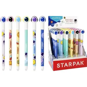 Erasable Ballpoint Pen Set STARPAK Space — pack of 24, erasable ink, assorted colors