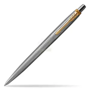 Clip-on retractable ballpoint pen TEKA Parker Jotter Premium — gold/silver, round barrel, 1 pc