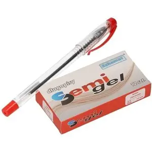 Gel pen SCHEMAT model Długopis — red ink, pack of 12