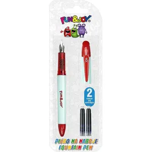 Fountain pen Titanum model 467563 red body with 2 blue ink cartridges