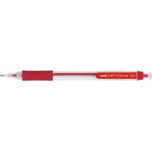 Pildspalva uni Mitsubishi Pencil SN101 sarkana — lodīšu pildspalva, standarta galu, vienreizējā