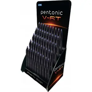 Ballpoint pen Linc Pentonic B-RT 4007BLU-D50 blue ink 0.7 mm black barrel pack 5×10 pcs with plastic display