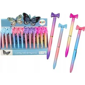 Ballpoint pen LEANToys model 19643 with decorative bow, blue ink 0.7 mm