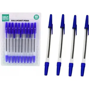 Ballpoint pen set LEANToys Classic Blue 10 pcs — LEANToys model 20703