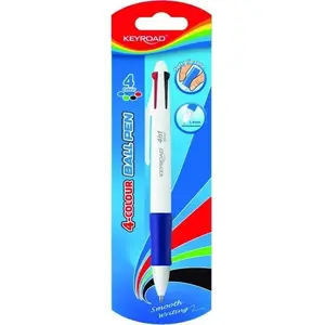 Шариковая ручка Keyroad, 4-цветная мультипера, модель KR972312, блистер