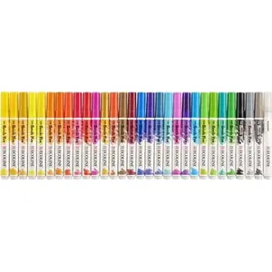 Otālie marķieri Ecoline EcoLine Primary — 30 krāsas, ūdens bāzes tinte, elastīga otiņas galiņa