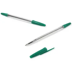 Ballpoint pen Polsirhurt 007 — green ink, pack of 50