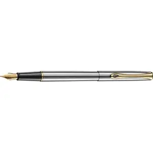 Fountain pen Diplomat Traveller M — stainless steel nib with gold trim