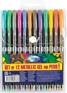Gēla pildspalvu komplekts Centrum Metallic 12 krāsas (modelis 80786)