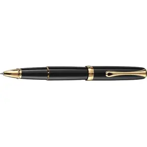 Перьевая ручка Diplomat Excellence A2 — Diplomat, чёрная с золотой отделкой