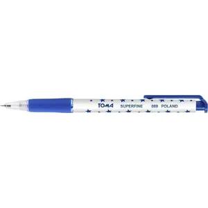 Ballpoint pen Toma TO-06913 automatic, super-fine tip, blue ink, pack of 30