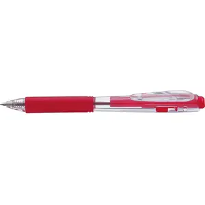 Ballpoint pen No name BK437 — red ink, retractable, standard tip