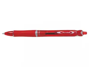 Lodīšu pildspalva PILOT Pilot Acroball Red, 0,7 mm gals, sarkana tinte, izvelkama