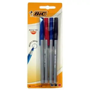 Ballpoint pen set BIC Round Stick Exact — pack of 4 (blister)