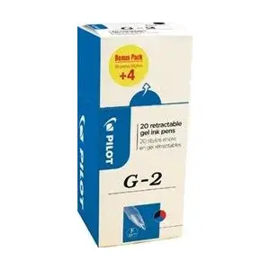 Gel pen PILOT BLG2LBOX20 — box of 20 gel ballpoint pens, standard tip
