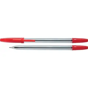 Ballpoint pen kw trade Corvina red — single piece, office writing pen