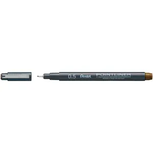 Pildspalva PENTEL S20P-5SP Sepia Stick, smalks galu, melns korpuss, 1 gab.
