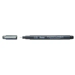 Bumbiņu pildspalva-stick No name Pointliner S20P-05A — melna tinte, komplekts 12 gab.