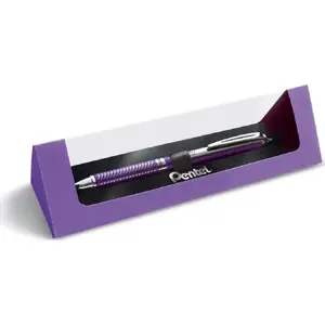 Ballpoint pen No name BL407 — purple barrel, blue ink