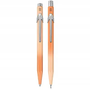 Набор шариковая ручка Caran d'Ache 849 и карандаш 844 Sunset Sky в футляре, оранжевый