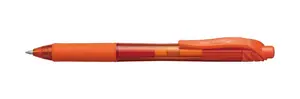 Izvelkama pildspalva ar skavu No name BL107-F — Pentel EnerGel X, oranža krāsa un tinte