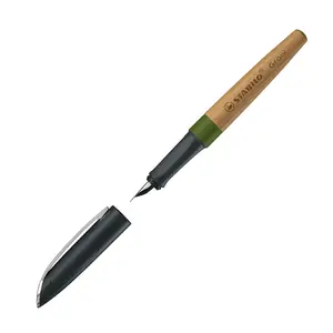 Fountain pen Stabilo 5171/1-41 — Green Oak body, steel nib, blue ink, 1 pc