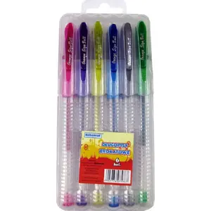 Gel pens SCHEMAT DL01SCH — 6 glitter colors, pack of 6