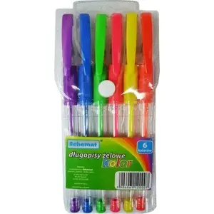 Gel pens SCHEMAT model 0007, set of 6 colors, MPN AB872SCH