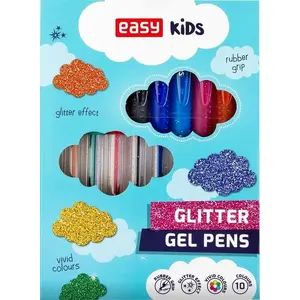 Gel pen set Easy 10 colors, glitter gel pens, brand Easy, MPN 380880