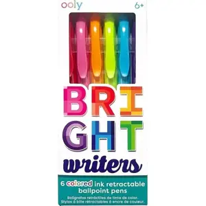 Pens TEKA Bright Writers set of 6 — assorted colored ballpoint pens, model 618168