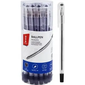 Ballpoint pen MemoBe 0.7 mm black office refillable pack of 20