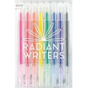 Гелевые ручки Kolorowe Baloniki Radiant Writers 8 шт — глиттерные чернила, набор цветов