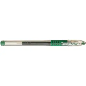 Gela pildspalva PILOT G1 GRIP zaļa — gela tinte, smalks uzgalis (modelis PIBLGPG15G N)