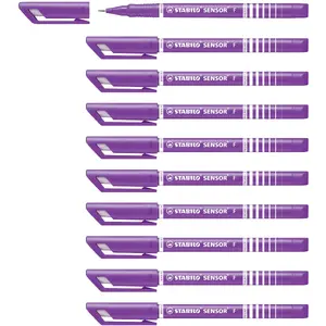 Finelaineri Stabilo SENSOR fine Lilac komplekts 10 gab., 0,3 mm gals