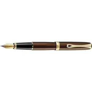 Перьевая ручка Diplomat Excellence A2 Marrakesh Gold, перо F, коричневый лак
