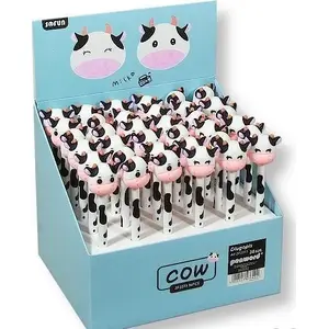Ballpoint pens SCHEMAT cow pack 36pcs — assorted ink colors, disposable writing pens