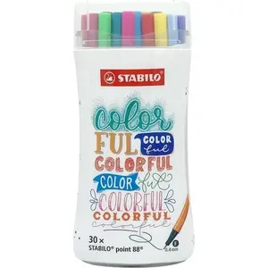 Набор линеров TEKA Point 88 Colorful — 30 цветов, стиль STABILO Point 88 (MPN 625079)