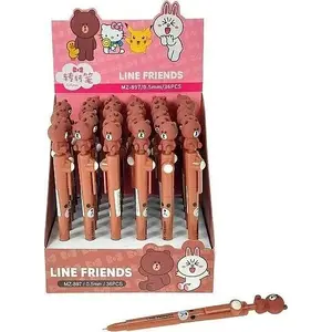 Ballpoint pen set Adar with bear design, black ink, pack of 36